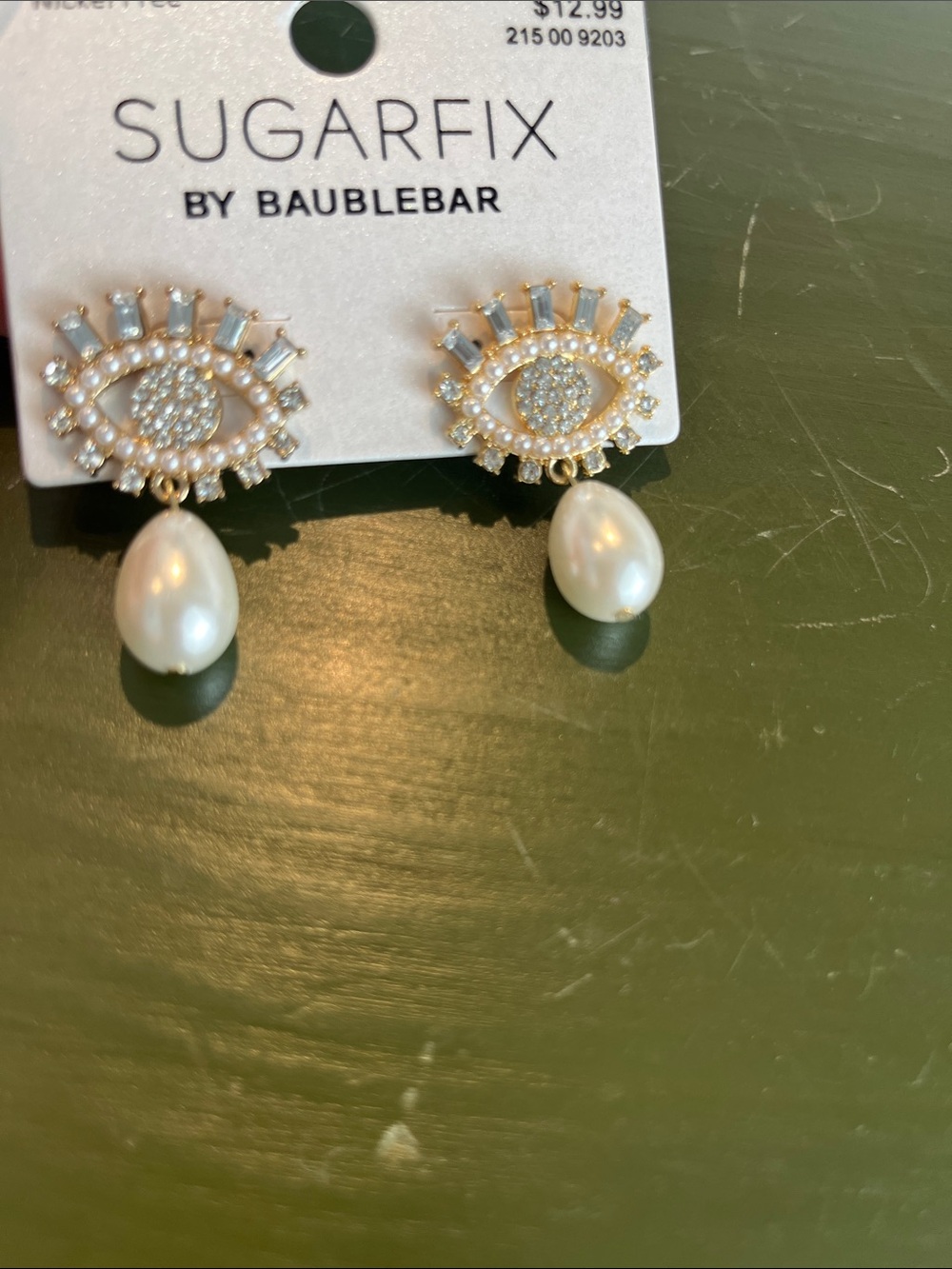Sugarfix by BaubleBar Gold Pearl Eye Drop Earrings